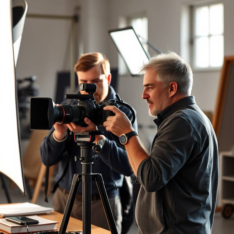 Profesjonell fotograf i arbeid